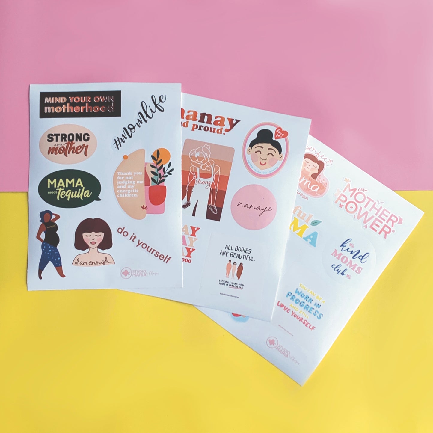 Nanay and Proud Sticker Set by Studio Maria
